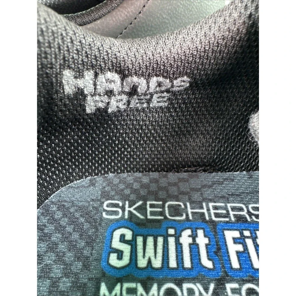 Skechers Hands Free Swift Fit Men’s 8.5 Black Waterproof Casual Lace Sneakers
